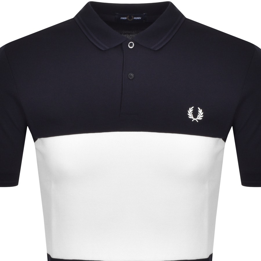 Alternative Image for ProductFred Perry Colour Block Polo T Shirt Navy2